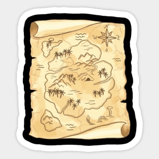 Treasure Map Sticker